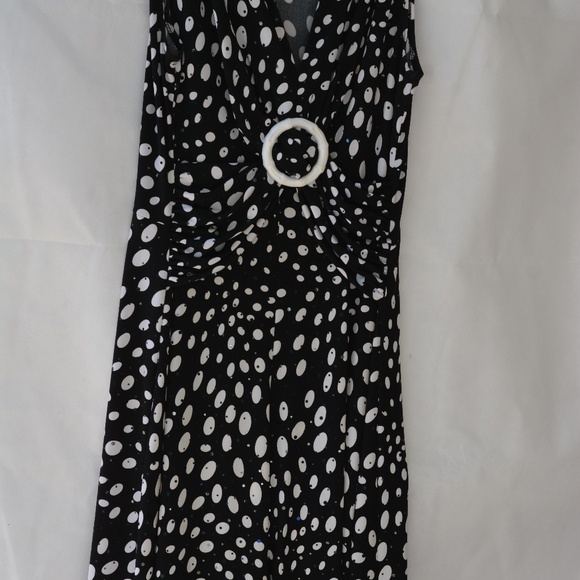 Frank Lyman Design PolkaDot Sequined  Jersey Dress S 10 - Picture 5 of 7